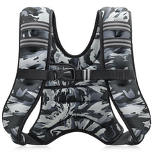 Load image into Gallery viewer, ZELUS Weighted Vest, 6lb/8lb/12lb/16lb/20lb/25lb/30lb Weight Vest for Men Women with Storage Pocket &amp; Reflective Strips for Workout Strength Training Running Muscle Building, Gray Camo (12 lb)
