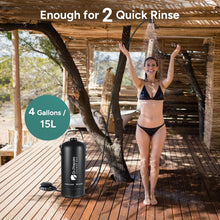 Load image into Gallery viewer, DR.PREPARE Portable Shower for Camping, 4 Gallons Camping Shower Bag, Portable Outdoor Shower with Pump for Hiking, Climbing, Pet Cleaning, Car Washing, Beach &amp; Emergency
