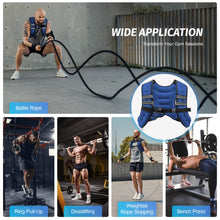 Load image into Gallery viewer, ZELUS Weighted Vest, 6lb/8lb/12lb/16lb/20lb/25lb/30lb Weight Vest with Reflective Stripe for Workout, Strength Training, Running, Fitness, Muscle Building, Weight Loss, Weightlifting, Blue(12 lb)
