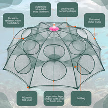 Load image into Gallery viewer, Maasechs 2 Pack Crawfish Traps 8-Sided 16-Entrance Fishing Net Foldable Fishing Bait Trap Cast Net Cage with Pull Rope, Bait Bag &amp; Floating Ring for Catching Minnow Fish Crayfish Shrimp Crab Lobster
