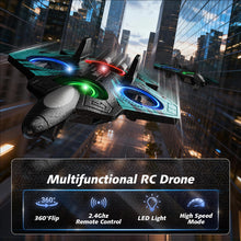 Load image into Gallery viewer, FUNPX Foam RC Airplane with Cool Led Light, 360° Flip and Headless Mode
