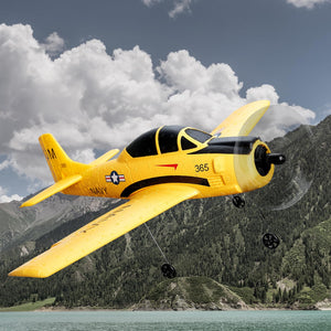 RC Plane, 2.4GHZ 4 Channel RC Airplane with 6-Axis Gyro Stabilizer&2 Batteries, Ready to Fly T28 Trainer Aircraft Plane Toy, RC Glider