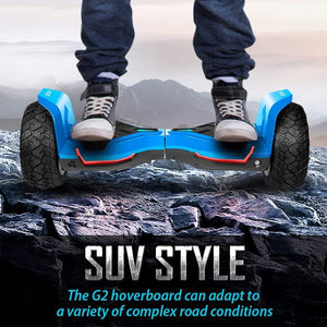 8.5 inch All Terrain Off Road Hoverboard with Bluetooth Speakers and LED Lights & K2 Hoverboard Go Kart Attachment for Kids & Adults