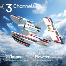 Load image into Gallery viewer, RC Plane for Water Land &amp; Air, Amphibious Tri-Phibian Aircraft, 3CH Remote Control Plane W/ 2 Batteries, 2.4GHz RTF Airplane Glider

