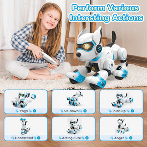 Smart Robots Dog Toy for Kids, Programmable Interactive RC Robotic Pets with Voice Control and Touch Sensory