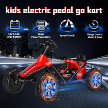 Load image into Gallery viewer, 12V 4 MPH Electric Go Kart, Drifting Car Ride on Toy Outdoor Indoor for Kids 3-12, Carrying Weight 80kg,Yellow
