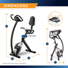 Load image into Gallery viewer, Marcy Foldable Recumbent Exercise Bike with High Backrest and Magnetic Resistance NS-653
