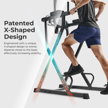 Load image into Gallery viewer, Sunny Health &amp; Fitness Power Tower Dip Station &amp; Pull-Up Bar,
