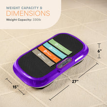 Load image into Gallery viewer, Lifepro Waver Vibration Plate Exercise Machine – High-Intensity Vibration Plate for Lymphatic Drainage – Full-Body Workout Vibrating Platform with Loop Bands – Fitness Equipment for Strength &amp; Toning

