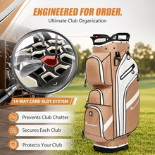 Load image into Gallery viewer, XDriveMax 14-Way Golf Cart Bag, Silent Lock Top &amp; Full Length Dividers
