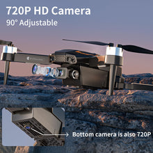 Load image into Gallery viewer, Drone with Dual Camera, 720P HD 90° Adjustable Lens, Quadcopter Dual Camera, WiFi APP, 3D Flip, Auto Hold, Optical Flow Positioning
