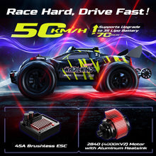 Load image into Gallery viewer, 1:14 Brushless RC Cars for Adults Fast 43 MPH, 4WD Off-Road RC Trucks with 7-Color LED Lights, Metal Shocks, All-Metal Drivetrain
