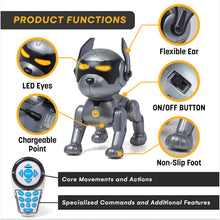 Load image into Gallery viewer, Top Race Robot Dog Toy - Interactive Fun and Educational STEM Remote Control Robot Toy for Kids - Dark Grey
