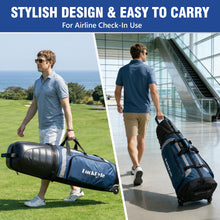 Load image into Gallery viewer, Travel Golf Bag with TSA Lock, Hard Case Top, 1680D Oxford Fabric, Blue
