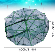 Load image into Gallery viewer, The Magic Foldable Fishing Trap, Folding Fishing Net，2024 Upgrade Auto-Foldable Strengthened Fishing Trap Net, Minnow Traps for Bait Fish，Fish Traps，Crawfish Trap，Minnow Trap (10Holes)
