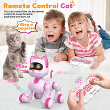 Load image into Gallery viewer, Robot Cat Interactive Toys for Girls: Remote Control Electronic Pink Kitty Pets - Robotic Can Dancing Touch Programmable
