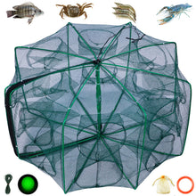 Load image into Gallery viewer, The Magic Foldable Fishing Trap, Folding Fishing Net，2024 Upgrade Auto-Foldable Strengthened Fishing Trap Net,，Minnow Traps for Bait Fish，Fish Traps，Crawfish Trap，Minnow Trap(16Holes)

