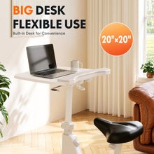 Load image into Gallery viewer, FLEXISPOT Exercise Bike with 2D Desktop - V9 White
