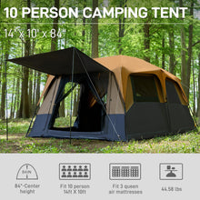Load image into Gallery viewer, EVER ADVANCED 10 Person Camping Blackout Design Tent
