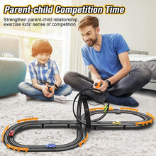 Load image into Gallery viewer, Slot-Car-Race-Track-Sets for Boys Kids, Battery or Electric Race Car Track with 4 High-Speed Slot Cars, Dual Racing Game
