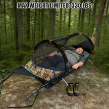 Load image into Gallery viewer, Night Cat Flat Lay Hammock: Non-Rolling Hammock Tent for Adults 1 Person 330LBS
