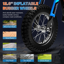Load image into Gallery viewer, 24V Electric Dirt Bike, Boys &amp; Girls Ride on Electric Motocross Off-Road Bike w/Twist Grip Throttle, 250W Chain-Driven Motor (Blue)
