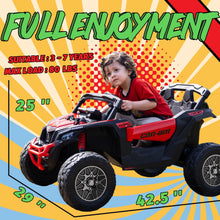 Load image into Gallery viewer, 24V Ride on Toys for Big Kids,Kids Electric Ride on Car UTV 4WD/2WD,High Speed Power Wheels with EVA Rubber Tires - Red

