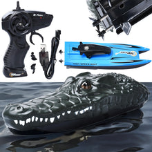 Load image into Gallery viewer, Remote Control Alligator Head - Remote Control Boat Prank Toy for Kids, Adults, Pranksters - 2.4G Waterproof RC Boats
