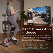 Load image into Gallery viewer, Sunny Health &amp; Fitness Smart Elliptical Trainer - Dark Gray
