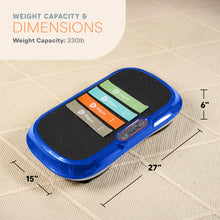 Load image into Gallery viewer, Lifepro Waver Vibration Plate Exercise Machine – High-Intensity Vibration Plate for Lymphatic Drainage – Full-Body Workout Vibrating Platform with Loop Bands – Fitness Equipment for Strength &amp; Toning
