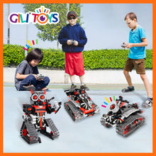 Load image into Gallery viewer, Robot Building Remote Control Gift STEM Building Kit for Boys 8-12 - 3 in 1 Educational Toys, Tracked Racer Car Tank Robotics
