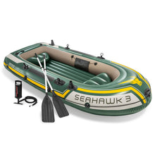 Load image into Gallery viewer, INTEX Seahawk 3-Person Inflatable Fishing Boat Set with Oars and Pump
