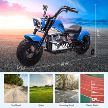 Load image into Gallery viewer, 36V Kids Ride On Dirt Bike, Electric Off-Road Motorcycle with 16.5 Mph Top Speed, Spring Suspension, Led Lights (Blue)
