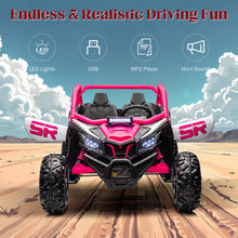Load image into Gallery viewer, 24V Electric Kids UTV Ride on Car with Remote Control, 2-Seater, 2 Shock Absorbers, 2x200W Motors (Pink)

