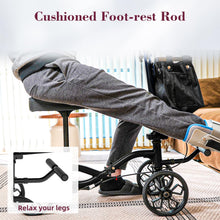 Load image into Gallery viewer, Fvzzin Lightweight Knee Scooter Crutch Alternative, Foldable &amp; Adjustable Knee Scooter for Adults for Foot Surgery, Steerable Knee Walker with Detachable Storage Basket, Includes DIY Stickers-Black
