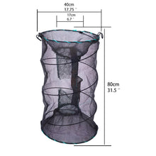 Load image into Gallery viewer, EASY BIG Portable Collapsible Crab Traps, Foldable Crabbing Nets for Lobster, Shrimp, Carp, Crayfish, Galvanized Steel Wire, Polyethylene Mesh
