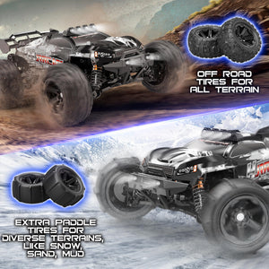 1:14 Scale All Terrain RC Cars for Adults & Boys (HS14323), Max Fast 40+ KPH, 4WD Off-Road RC Truck for Snow & Sand & Mud