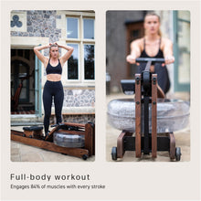 Load image into Gallery viewer, WaterRower Walnut Rowing Machine with S4 BLE Monitor - Lo-Rise
