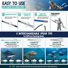 Load image into Gallery viewer, smartang 6ft Hawaiian Sling Fishing Spear Set,Travel Pole Spear
