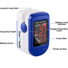 Load image into Gallery viewer, Zacurate 500BL Fingertip Pulse Oximeter Blood Oxygen Saturation Monitor
