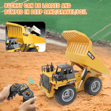 Load image into Gallery viewer, Remote Control Dump Truck 2.4Ghz 4WD RC Truck 6 Channel Mine Construction Vehicle Toy Machine Model
