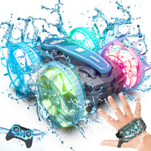 Load image into Gallery viewer, Amphibious Remote Control Car Boat, 4WD Gesture RC Car with Waterproof Remote Control, RC Stunt Car with LED Lights
