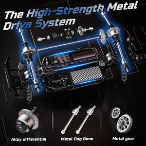 1:14 All Terrain RC Cars, 40KPH High Speed Off Road RC Truck,4WD Remote Control Car with 2 Li-ion Batteries, Fast Extreme Monster Truck