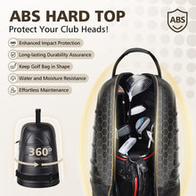 Load image into Gallery viewer, Golf Travel Bags for Airlines with Wheels, Hard Case Top and 1680D Heavy Duty Oxford Protect Golf Clubs, Lightweight and Easy to Maneuver, Black and Khaki
