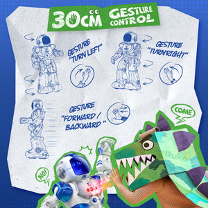 Programmable Robot with APP Control, Remote Control, Gesture Sensing Control, Rechargeable Robots Toys, Blue