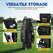 Load image into Gallery viewer, Golf Travel Bag with 360° Swivel Wheels, Retractable Hard Top, Hold 13Clubs
