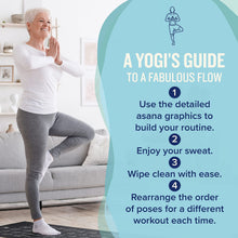 Load image into Gallery viewer, NewMe Fitness Yoga Mat for Women and Men - Large, 5mm Thick, 68 Inch Long, Non Slip Exercise Mats w/ 70 Printed Yoga Poses for Pilates, Workout and Stretching - Home and Gym Essentials - Purple
