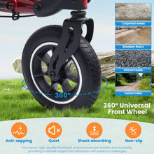 Load image into Gallery viewer, Rollator Walker for Seniors/Adults Foldable Rolling Walker with Seat 330 lbs Capacity 10 inch Wheels Hand Grips Adjustable Height Lightweight Durable Aluminum Walker Removable Back Support (Red)
