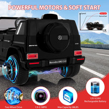 Load image into Gallery viewer, 12V Kids Ride on Car, Licensed Mercedes Benz G63 Electric Car w/Remote Control, Music, Spring Suspension, Black
