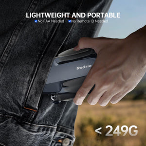 GPS Drone with Camera 4K, Under 249g, 45 Mins Flight, Brushless Motor, Light, Auto Follow, Tap Fly & Circle Fly, One Key Start